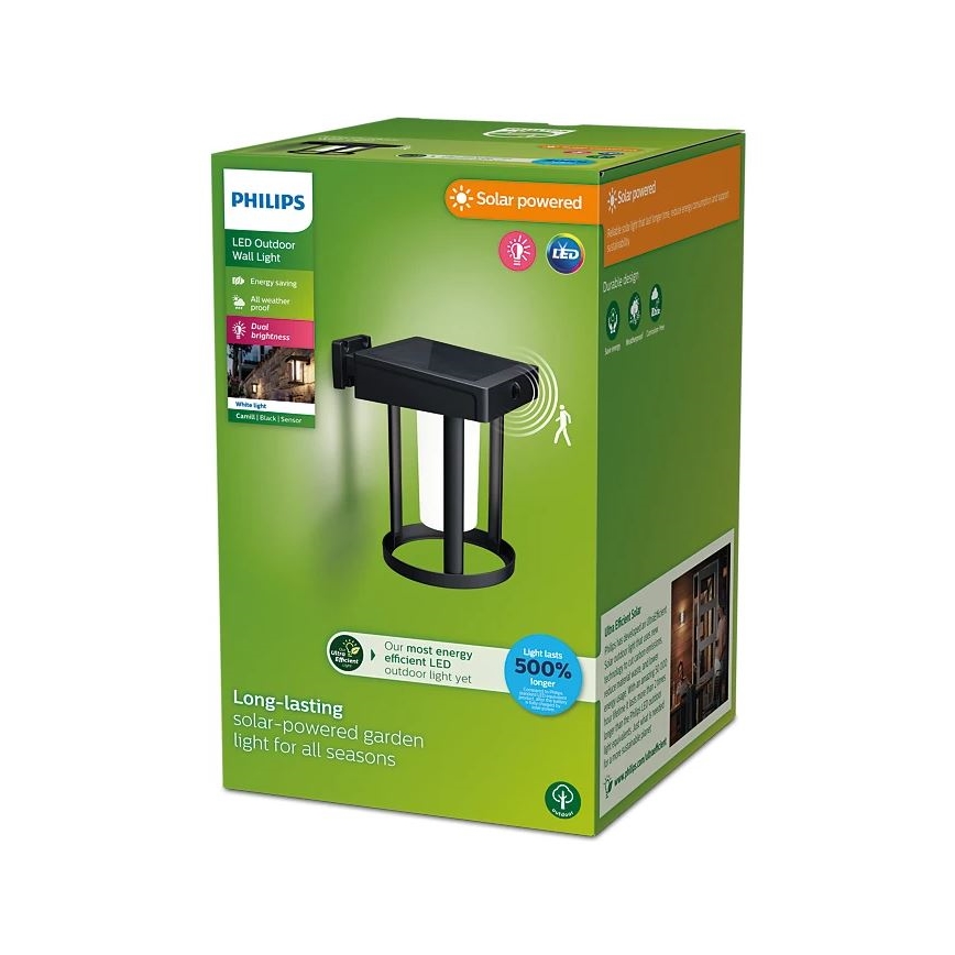 Philips - LED Saules enerģijas sienas lampa ar sensoru CAMILL LED/1,4W/3,7V 2000 mAh IP44