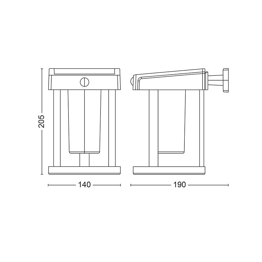 Philips - LED Saules enerģijas sienas lampa ar sensoru CAMILL LED/1,4W/3,7V 2000 mAh IP44