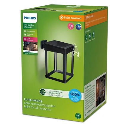 Philips - LED Saules enerģijas sienas lampa ar sensoru CAMILL LED/1,4W/3,7V IP44