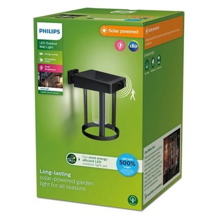Philips - LED Saules enerģijas sienas lampa ar sensoru CAMILL LED/1,4W/3,7V 2000 mAh IP44
