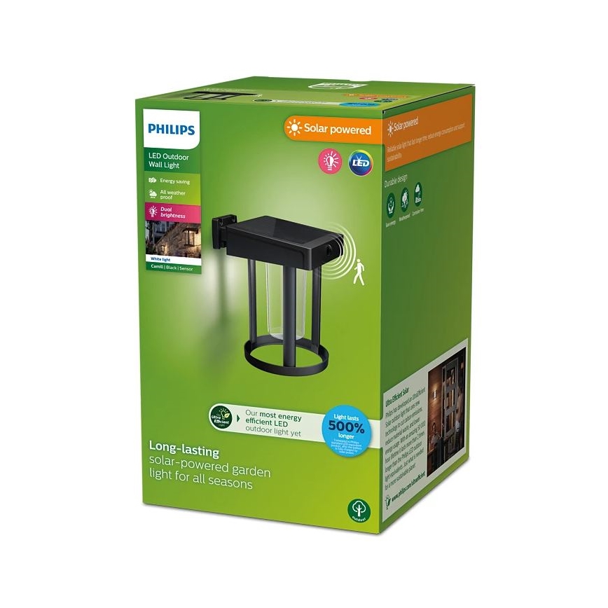 Philips - LED Saules enerģijas sienas lampa ar sensoru CAMILL LED/1,4W/3,7V 2000 mAh IP44