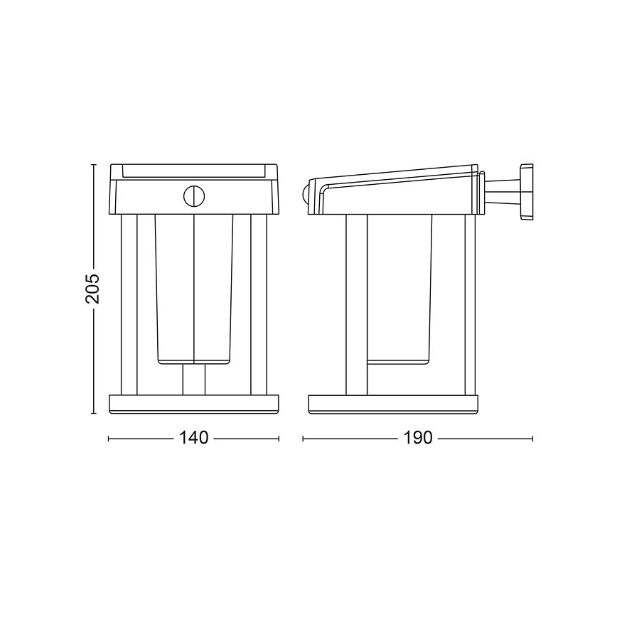 Philips - LED Saules enerģijas sienas lampa ar sensoru CAMILL LED/1,4W/3,7V 2000 mAh IP44