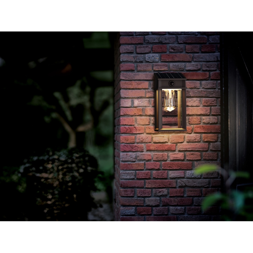 Philips - LED Saules enerģijas sienas lampa ar sensoru GERI LED/3,2W/3,7V 2700K IP44
