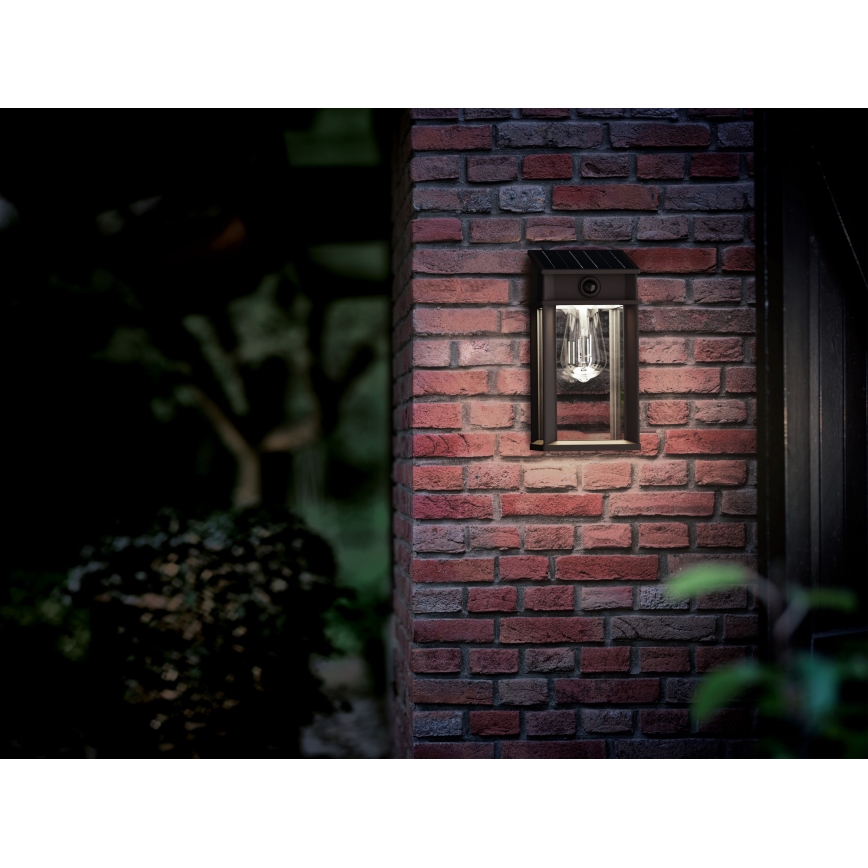 Philips - LED Saules enerģijas sienas lampa ar sensoru GERI LED/3,2W/3,7V 4000K IP44