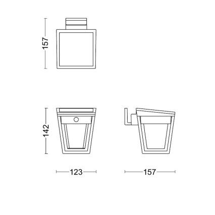 Philips - LED Saules enerģijas sienas lampa ar sensoru NISSA LED/1,8W/3,7V 3000K IP44