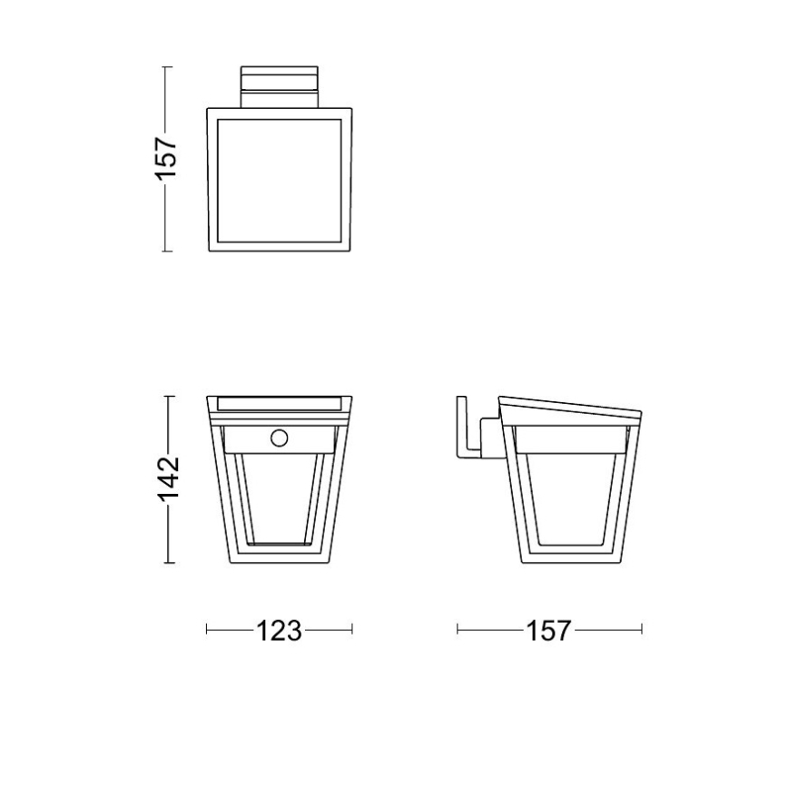 Philips - LED Saules enerģijas sienas lampa ar sensoru NISSA LED/1,8W/3,7V 3000K IP44