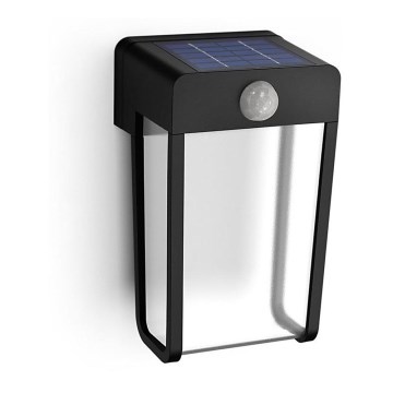 Philips - LED Saules enerģijas sienas lampa ar sensoru SHROUD LED/2,3W/3,7V 600 mAh IP44