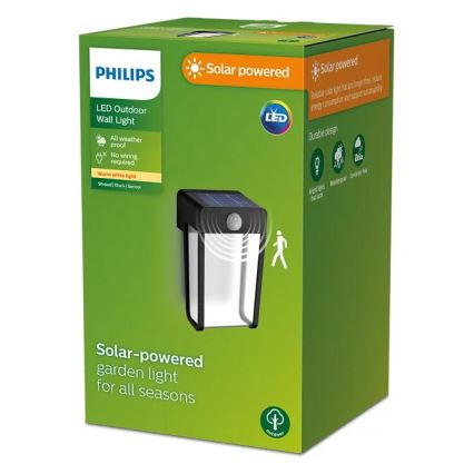 Philips - LED Saules enerģijas sienas lampa ar sensoru SHROUD LED/2,3W/3,7V IP44