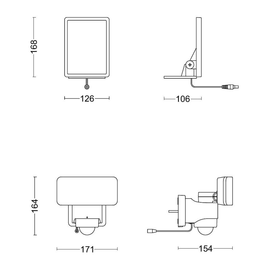 Philips - LED Saules enerģijas sienas lampa ar sensoru TYLUS LED/6W/3,7V 3000K IP44