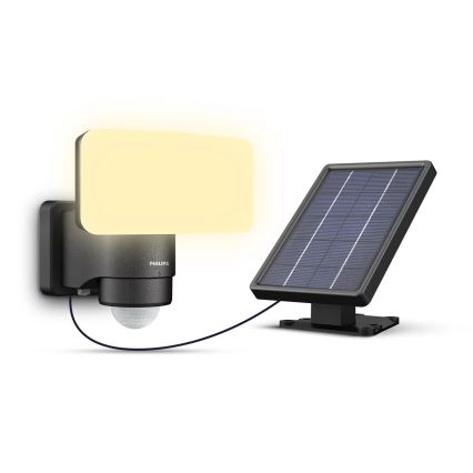 Philips - LED Saules enerģijas sienas lampa ar kustības un krēslas sensoru TYLUS LED/6W/3,7V 2600 mAh 3000K IP44