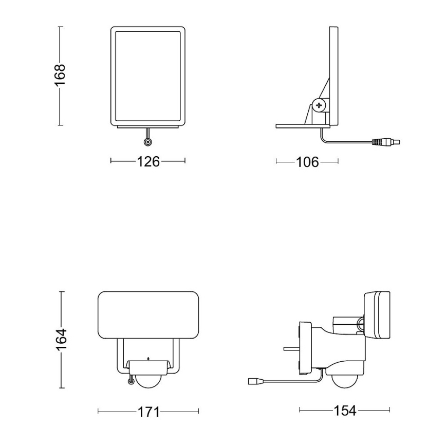 Philips - LED Saules enerģijas sienas lampa ar sensoru TYLUS LED/6W/3,7V 5000K IP44