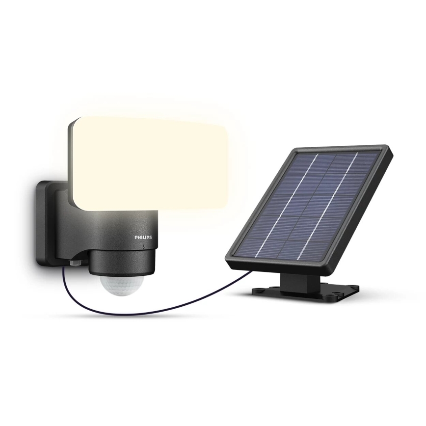 Philips - LED Saules enerģijas sienas lampa ar sensoru TYLUS LED/6W/3,7V 5000K IP44