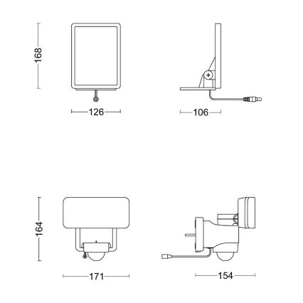 Philips - LED Saules enerģijas sienas lampa ar sensoru TYLUS LED/6W/3,7V 5000K IP44