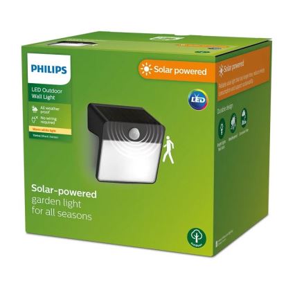 Philips - LED Saules enerģijas sienas lampa ar sensoru YARIXA LED/2,2W/3,7V IP44