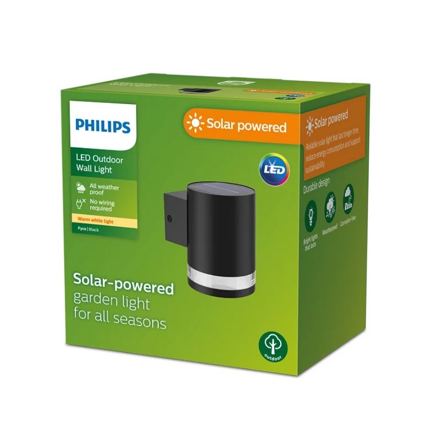 Philips - LED Saules enerģijas sienas lampa FYCE LED/1,5W/3,7V 1200 mAh IP44