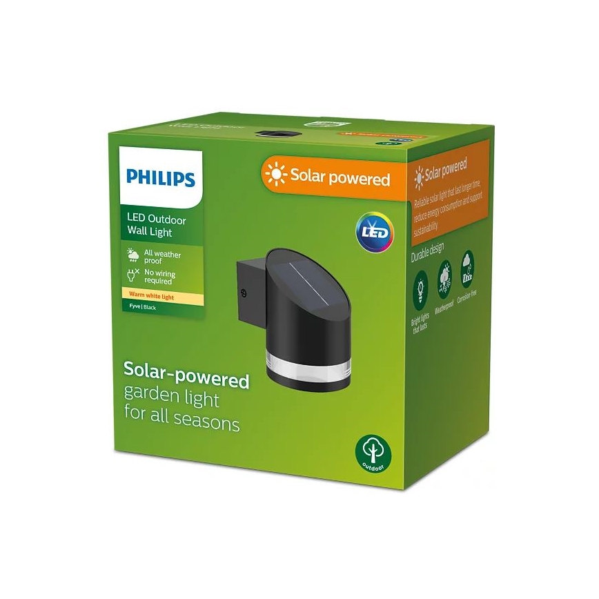 Philips - LED Saules enerģijas sienas lampa FYCE LED/1,5W/3,7V 1200 mAh IP44