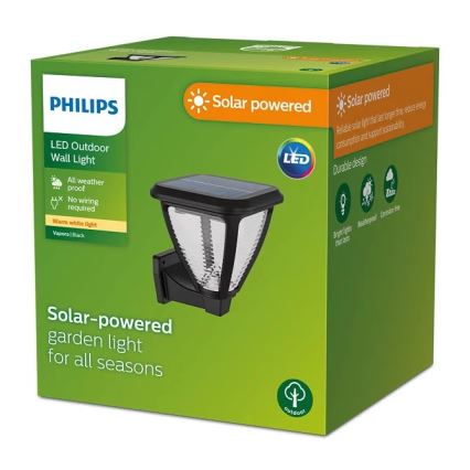 Philips - LED Saules enerģijas sienas lampa VAPORA LED/1,5W/3,7V 1500 mAh IP44