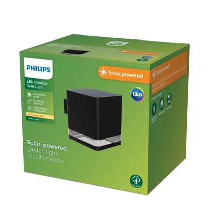 Philips - LED Saules enerģijas sienas lampa VIRONA LED/1,8W/3,7V 2600 mAh 2700K IP44