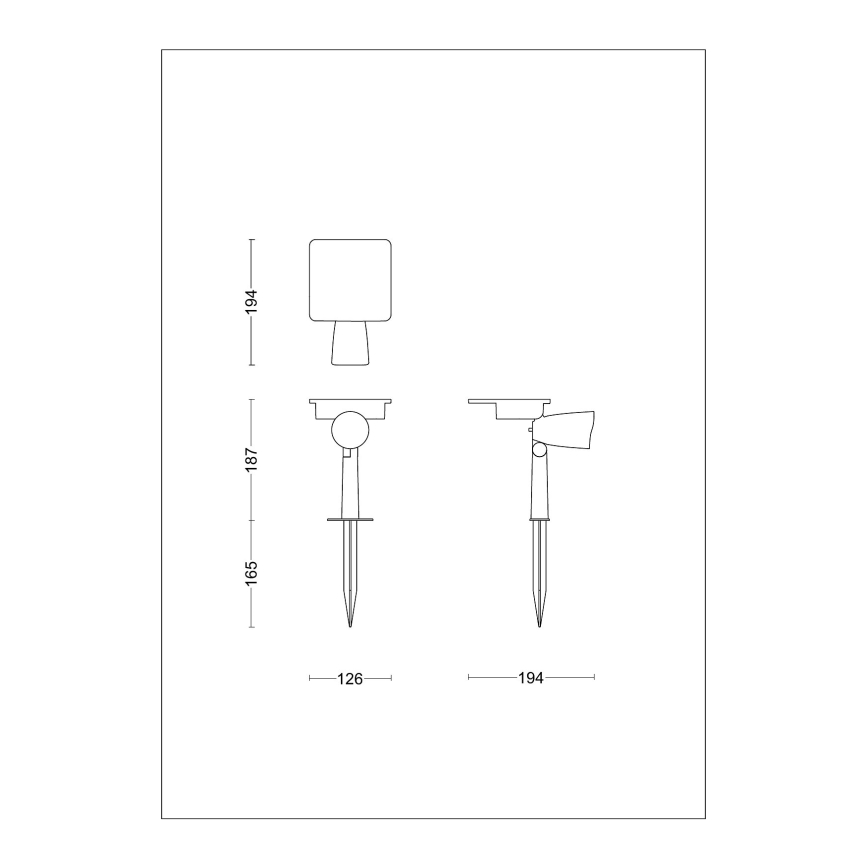 Philips - LED Saules enerģijas Starmetis ASHLYN LED/1,4W/3,7V 2700K IP44