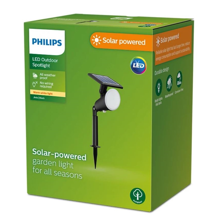 Philips - LED Saules enerģijas Starmetis JIVIX LED/1,4W/3,7V 1800 mAh IP44