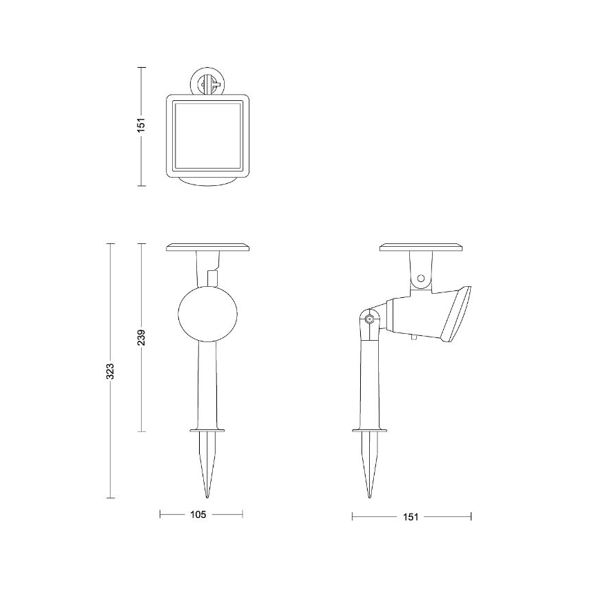 Philips - LED Saules enerģijas Starmetis JIVIX LED/1,4W/3,7V 1800 mAh IP44