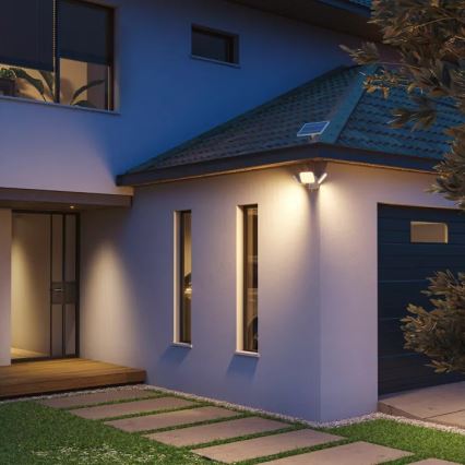 Philips - LED saules sienas gaismeklis ar sensoru ZYREN LED/24,5W/3,7V 2600 mAh 3000K IP65 balts