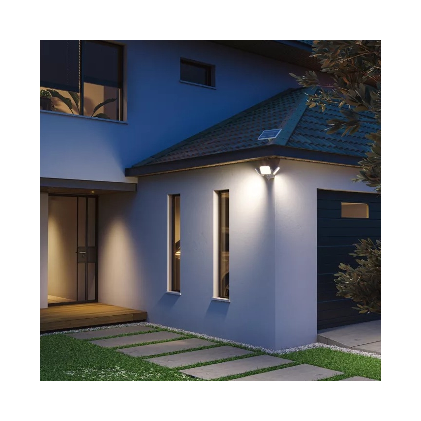 Philips - LED saules sienas gaismeklis ar sensoru ZYREN LED/24,5W/3,7V 2600 mAh 5000K IP65 balts