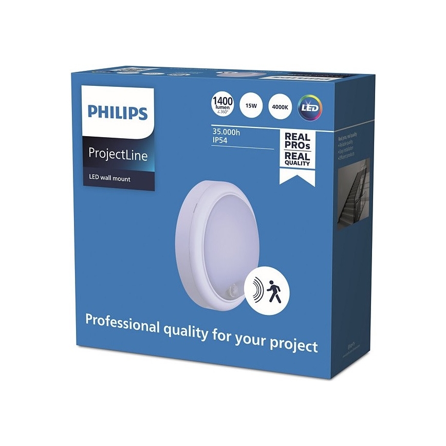 Philips - LED Sienas lampa ar sensoru PROJECTLINE LED/15W/230V IP54