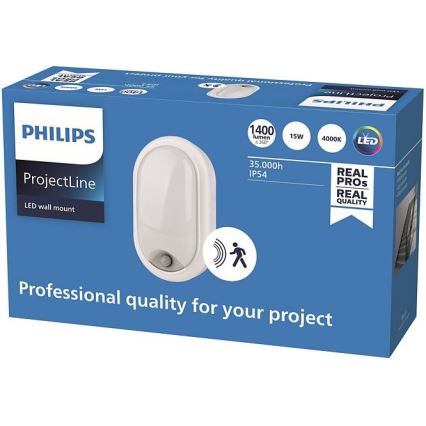 Philips - LED Sienas lampa ar sensoru PROJECTLINE LED/15W/230V IP54