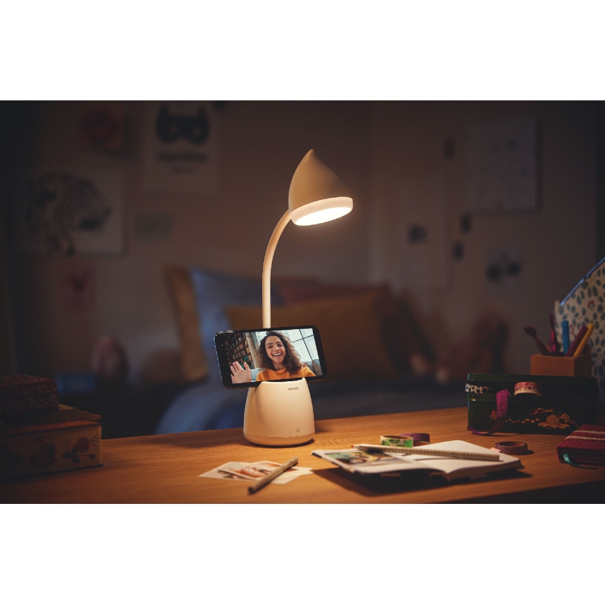 Philips - LED Aptumšojama skārienvadāma galda lampa HAT LED/4,5W/5V 1800 mAh 3000/4000/5700K CRI 90