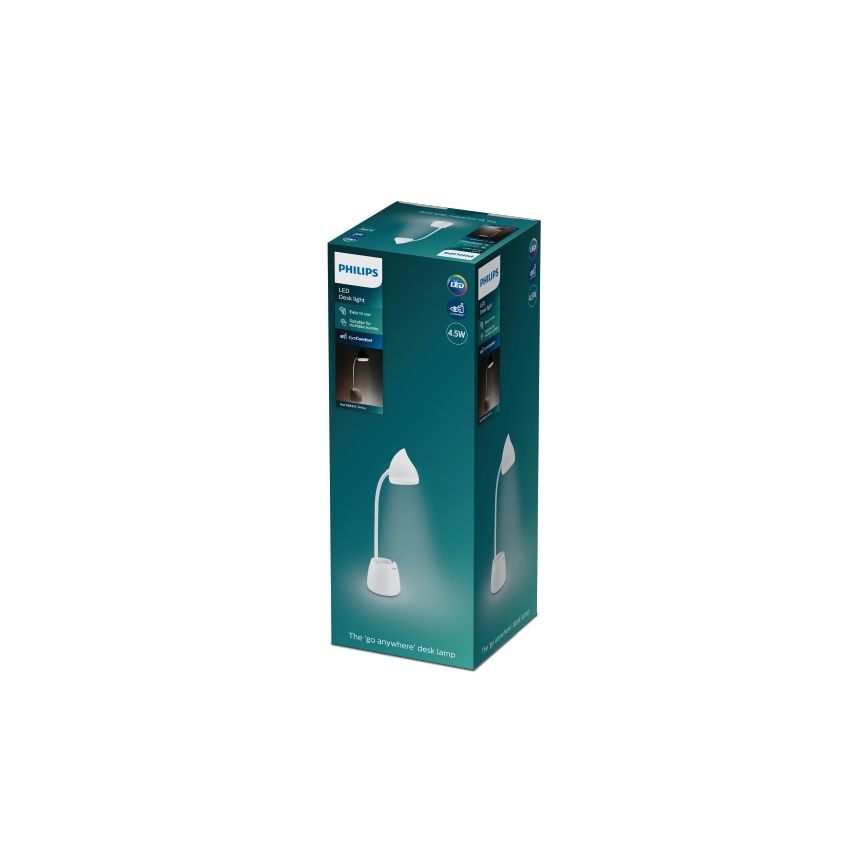 Philips - LED Aptumšojama skārienvadāma galda lampa HAT LED/4,5W/5V 1800 mAh 3000/4000/5700K CRI 90