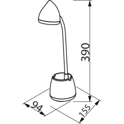 Philips - LED Aptumšojama skārienvadāma galda lampa HAT LED/4,5W/5V 1800 mAh 3000/4000/5700K CRI 90