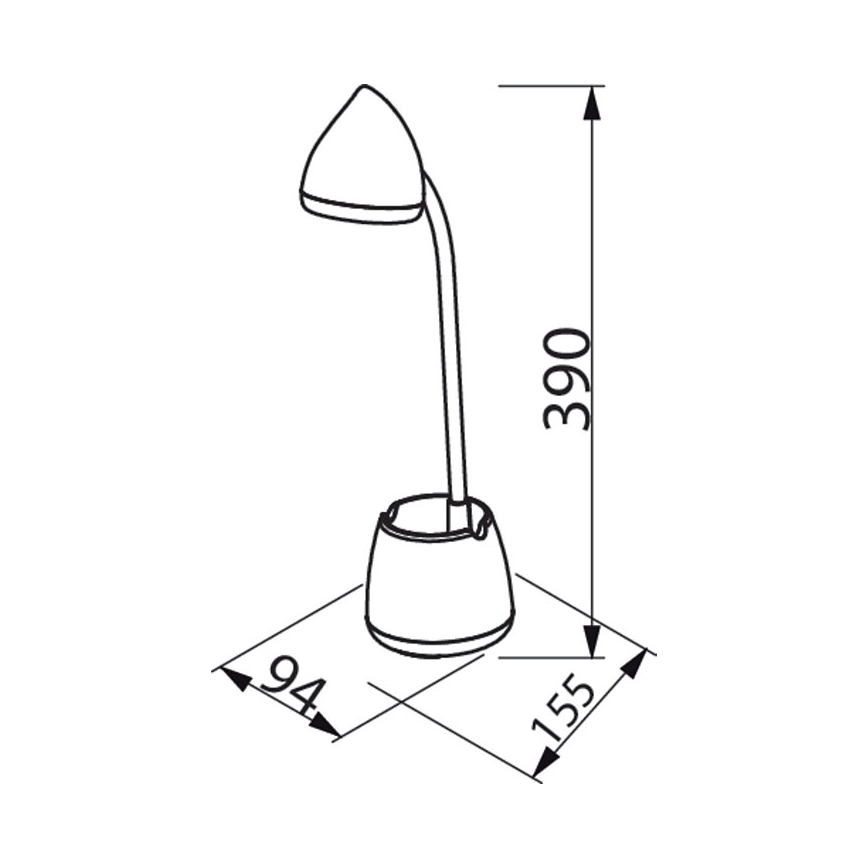 Philips - LED Aptumšojama skārienvadāma galda lampa HAT LED/4,5W/5V 1800 mAh 3000/4000/5700K CRI 90