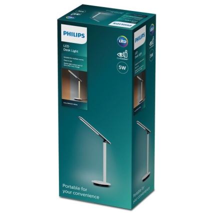 Philips - LED Aptumšojama skārienvadāma galda lampa IVORY LED/5W/5V 2700/3600/5000K CRI 90