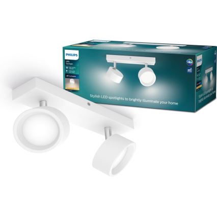 Philips - LED Starmetis 2xLED/5,5W/230V balta