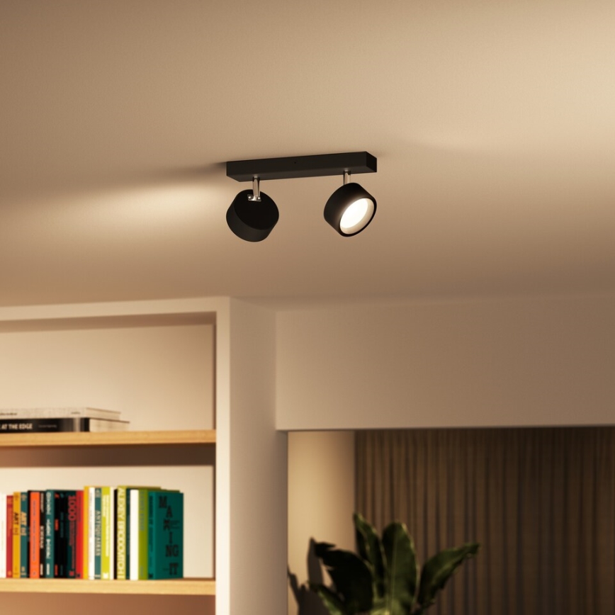 Philips - LED Starmetis 2xLED/5,5W/230V melna