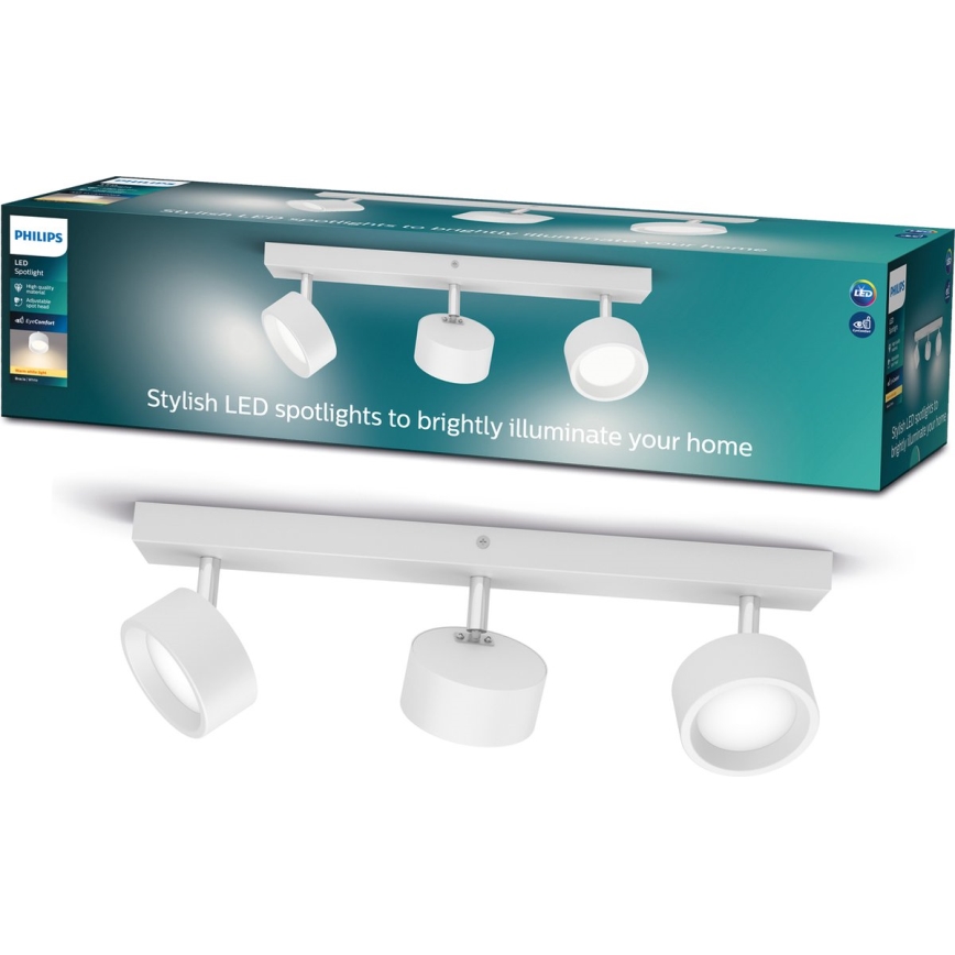 Philips - LED Starmetis 3xLED/5,5W/230V balta