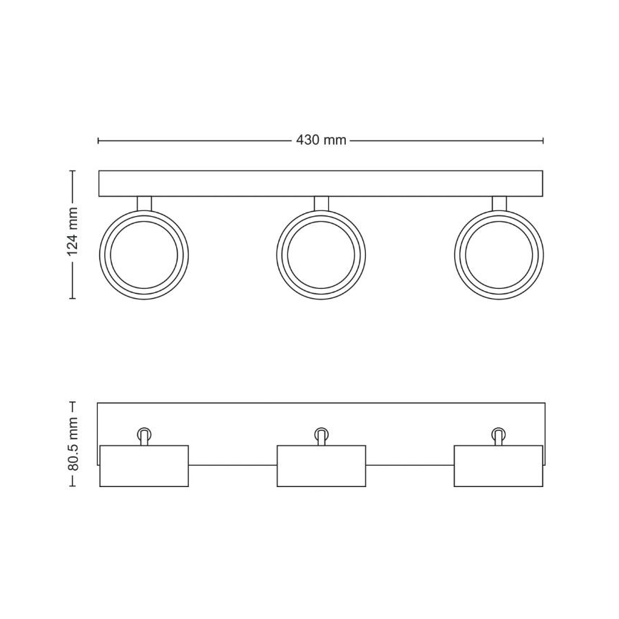 Philips - LED Starmetis 3xLED/5,5W/230V balta