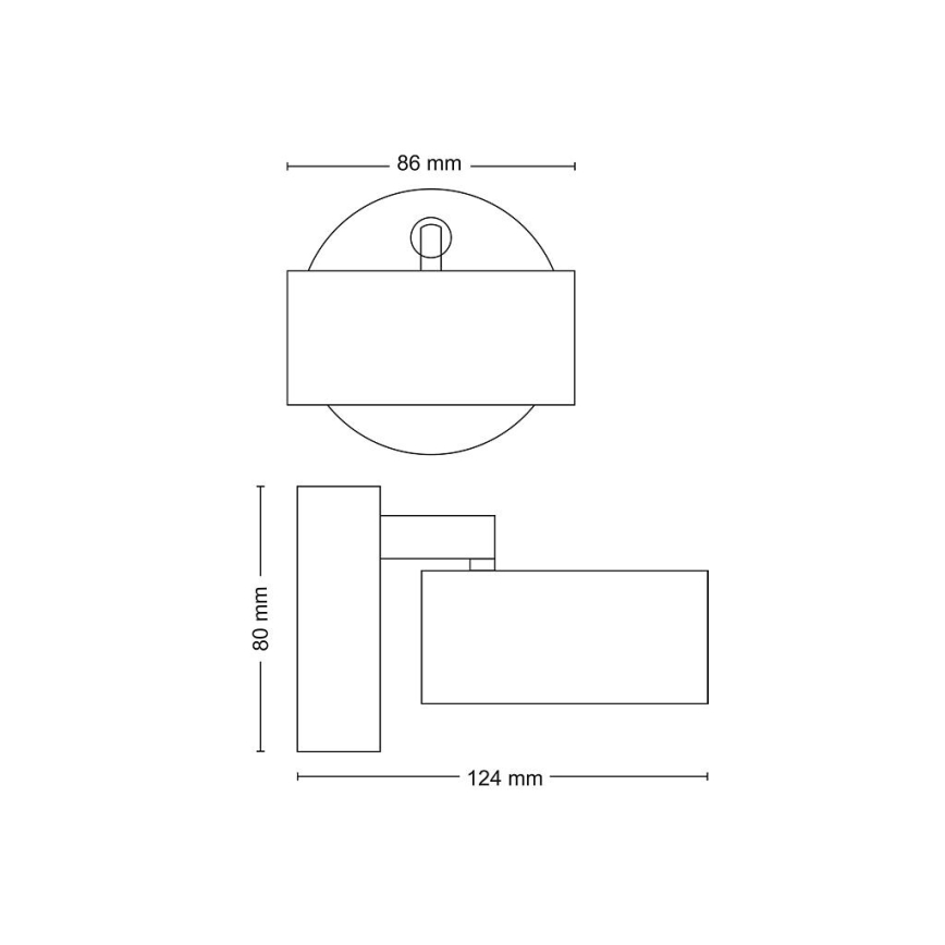 Philips - LED Starmetis LED/5,5W/230V melna