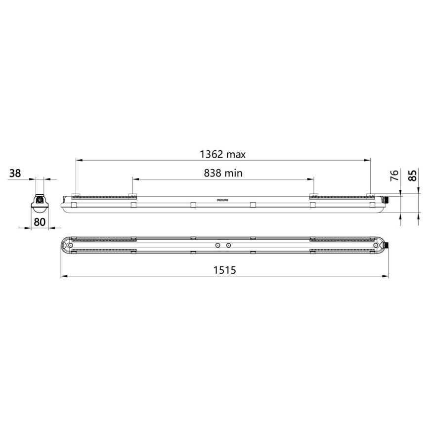 Philips - LED tehniskais fluorescējošais gaismeklis CORELINE LED/37,5W/230V 150 cm IP66