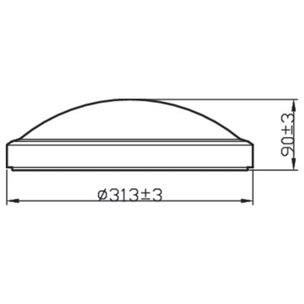 Philips - LED Vannas istabas griestu gaismeklis BALANCE LED/17W/230V IP44