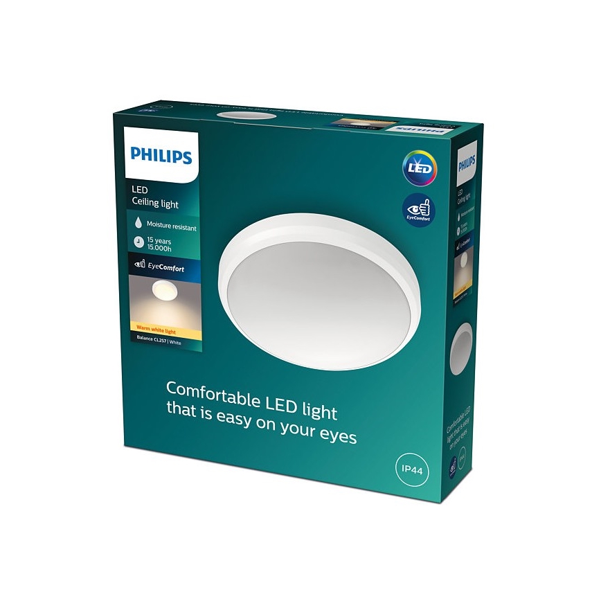 Philips - LED Vannas istabas griestu gaismeklis BALANCE LED/6W/230V IP44