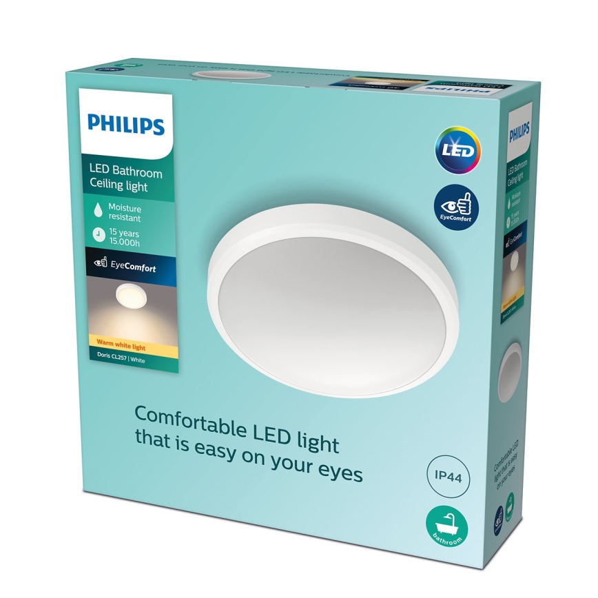 Philips - LED Vannas istabas griestu gaismeklis LED/17W/230V 2700K IP44