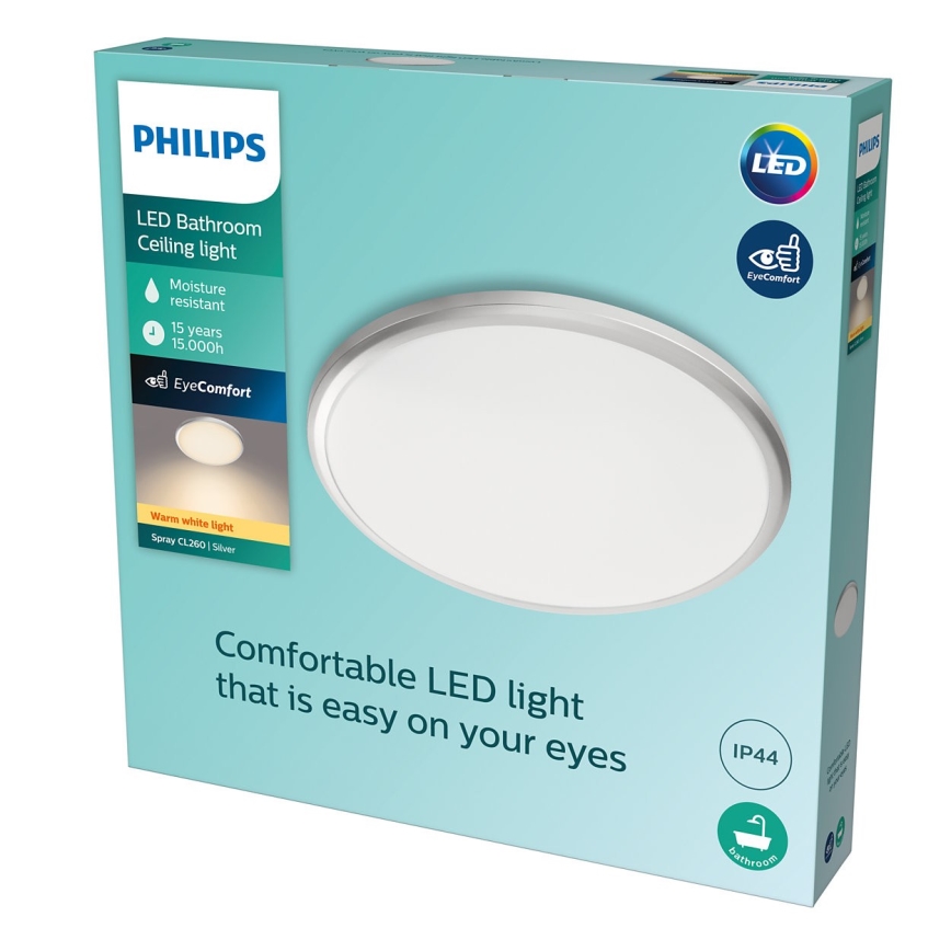 Philips - LED Vannas istabas griestu gaismeklis LED/17W/230V IP44