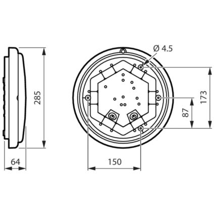 Philips - LED Vannas istabas sienas gaismeklis LEDINAIRE LED/11W/230V 3000K IP65