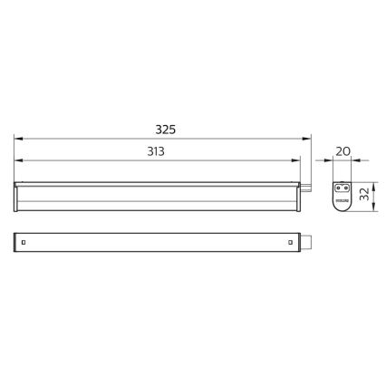 Philips - LED Virtuves zem skapīša lampa PROJECTLINE LED/3,4W/230V 3000/4000/6500K