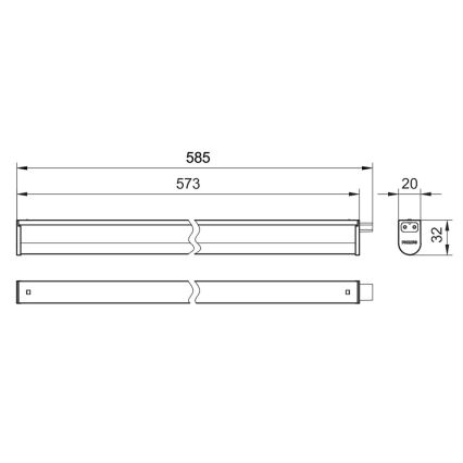 Philips - LED Virtuves zem skapīša lampa PROJECTLINE LED/6,5W/230V 3000/4000/6500K