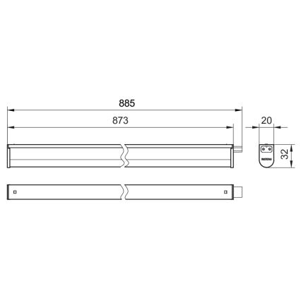 Philips - LED Virtuves zem skapīša lampa PROJECTLINE LED/9,6W/230V 3000/4000/6500K