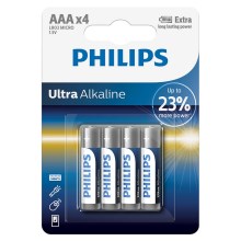 Philips LR03E4B/10 - 4 gab Alkaline baterija AAA ULTRA ALKALINE 1,5V