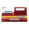 Philips LR03P12W/10 - 12 gab Alkaline baterija AAA POWER ALKALINE 1,5V 1150mAh